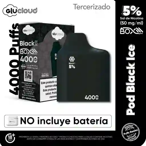 Glucloud Vapeador Black Ice Pod 4000 Puffs