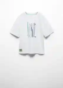 Camiseta Tablas Off White Talla 06 Niños Mango