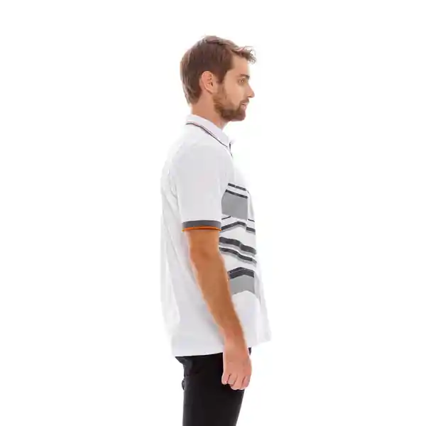 Marithé Francois Girbaud Camiseta Polo Blanco y Gris Talla M