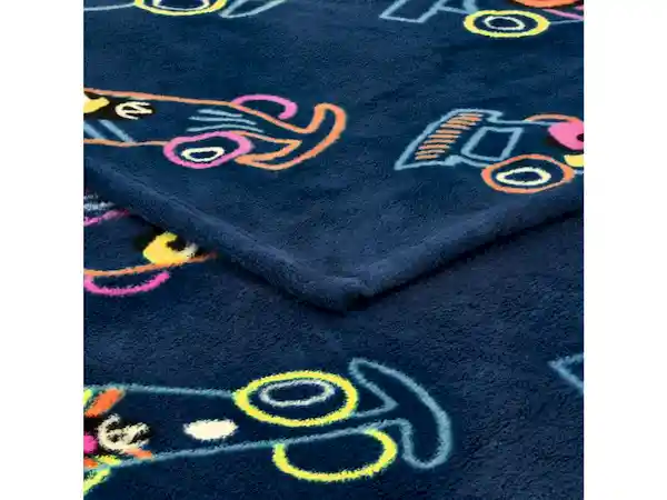 Manta Coral Estampado Azul Casaideas