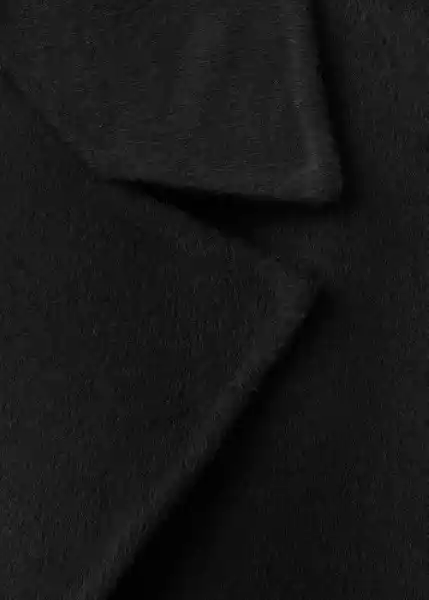 Abrigo Picarol Negro Talla M Mujer Mango