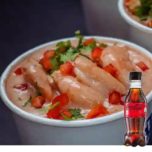 Cóctel Rosado de Camarón 12 Oz +Cocacola S/az 250ML