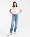 Jean Boyfit Femenino Azul Francés Medio Talla 6 Chevignon