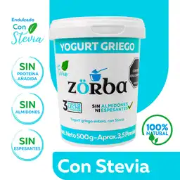 Zörba Yogurt Griego Entero Con Stevia