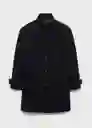 Abrigo Funnel Navy Talla M Hombre Mango