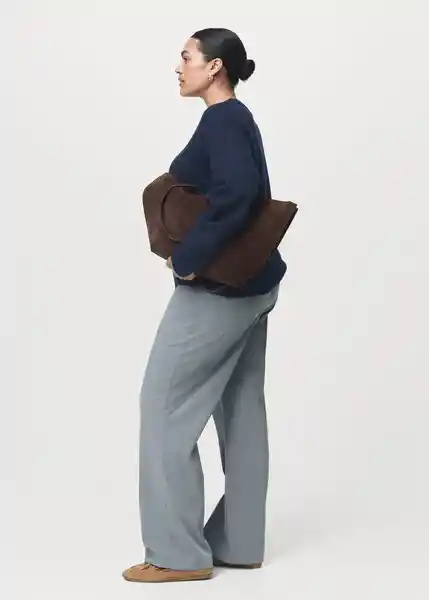 Saco Jersey Mariano Navy Talla L Mujer Mango