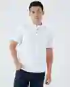 AMERICANINOCamiseta Masculina Manga Corta Cuelloneru Blanco Xxl