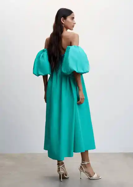 Vestido Eugenia-A Turquesa Talla XS Mujer Mango