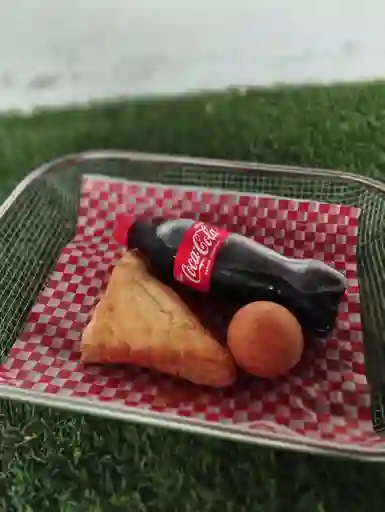 Combo buñuelo, pastel, coca cola x 400ml