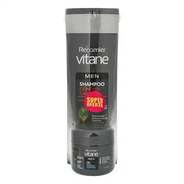 Vitane Shampoo Anticaída sin Sal + Gel Max Control Extreme