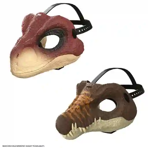Jurassic World Máscara de Juguete Café y Rojo