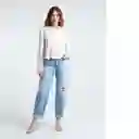  Camisa Karim Mujer Crudo Marfil Claro Talla M Naf-Naf 