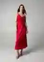 Vestido Kate Rojo Talla 19 Teen Niñass Mango