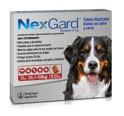 Nexgard Antipulgas para Perro Sabor Carne >25.1 a 50 Kg