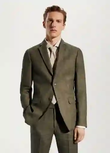 Blazer Americana Florida Verde Talla 48 Hombre Mango