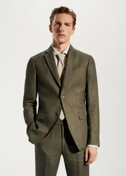 Blazer Americana Florida Verde Talla 48 Hombre Mango