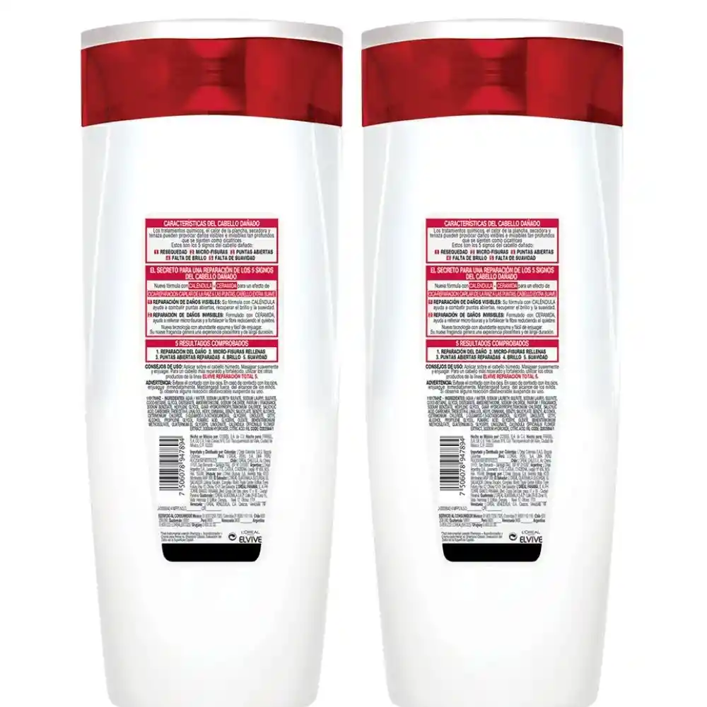 Loreal Paris-Elvive Shampoo Reparación Total 5