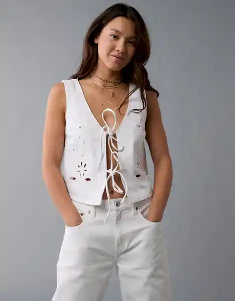 Camisa Mujer Blanco Talla: X-SMALL 6251146 American Eagle