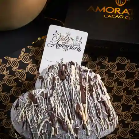 Torta Helada. Corazon Chocolate Negro