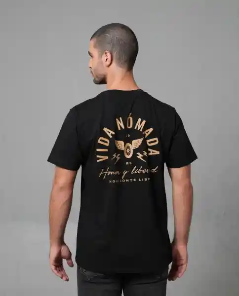 Camiseta Hombre Negro L 102G008_NEG194007 Rifle