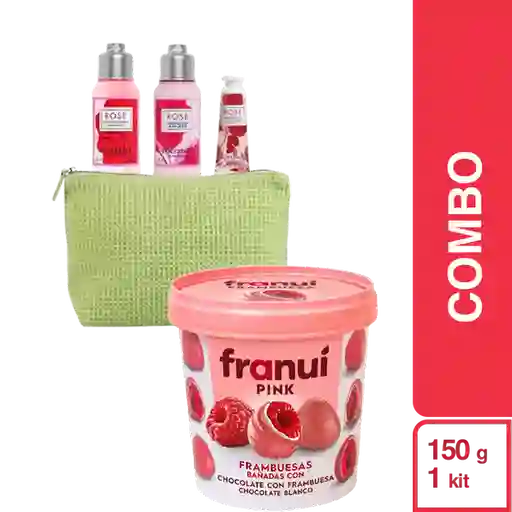 Combo Franui Pink Frambuesa Chocolate Blanco + Kit Rosa Para Mamá