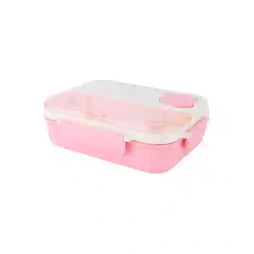 Contenedor Para Alimentos Rosa y Blanco 1300 mL Miniso