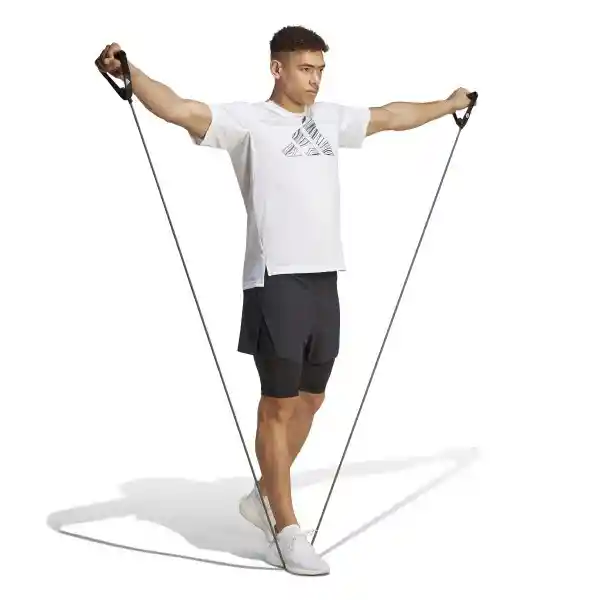 Adidas Camiseta Hiit Gf Slo Tee Para Hombre Blanco Talla L