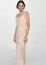 Vestido Julieta Off White Talla L Mujer Mango