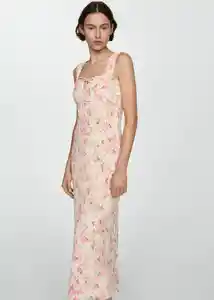 Vestido Julieta Off White Talla L Mujer Mango