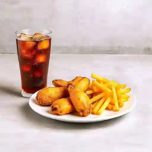 Combo Alitas Latinas + Papas (Francesa O Casco) + Coca Cola O Limonada