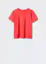 Camiseta Chalaca Naranja Talla XS Mujer Mango