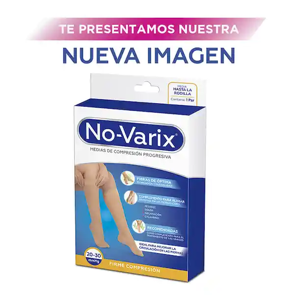 No-Varix Calcetin Mujer Transparente 20-30 Mm/Hg Sahara Medium