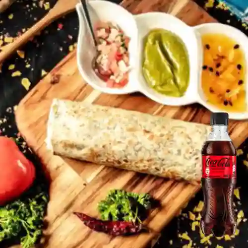 Combo Burro de Pollo + Coca Cola Sin Azúcar 400 ml