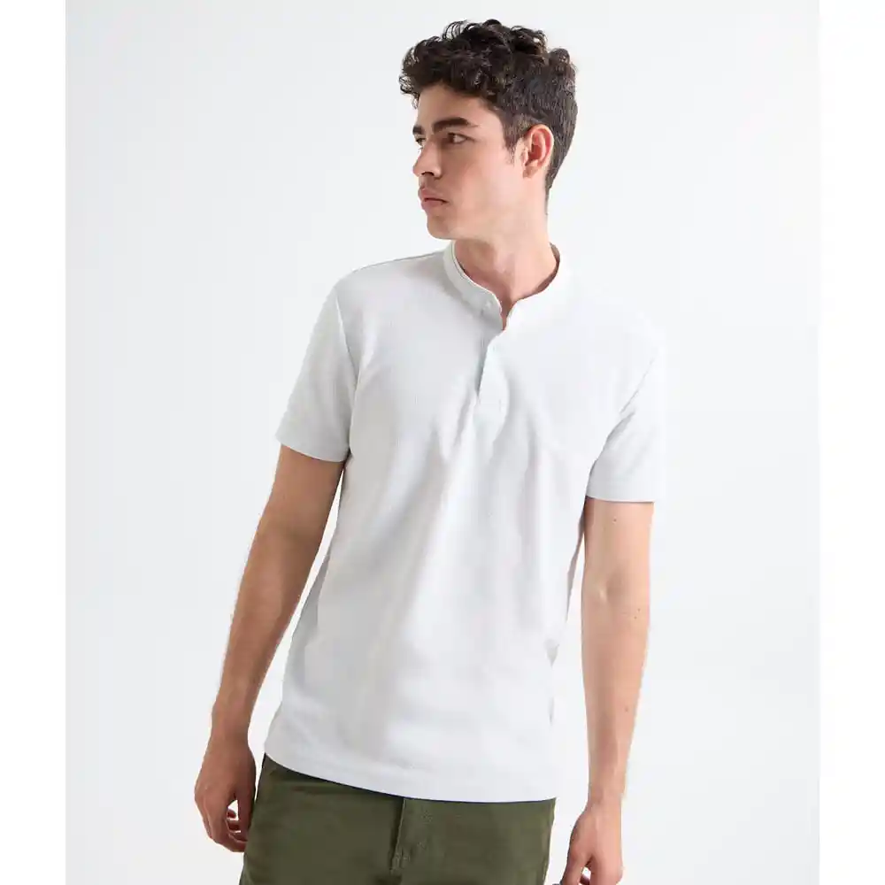 Polo Textura y Tira Tejida Hombre Seven Seven Talla Xs