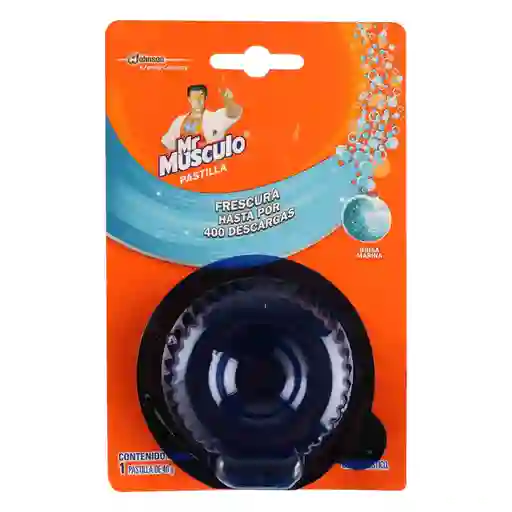 Mr. Musculo Limpiador para Inodoro pastilla tanque brisa marina 1 unidad 40 gr