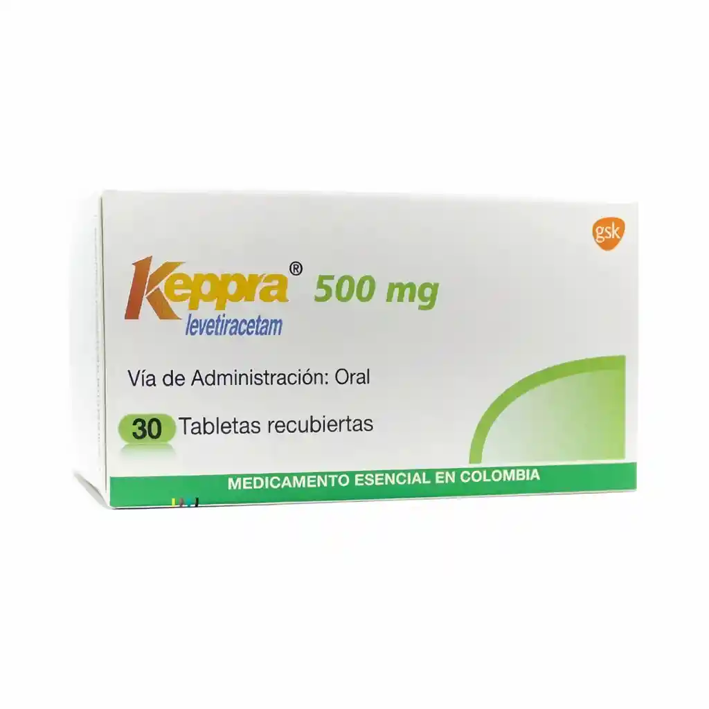 Keppra 500 Mg 30 Tabletas Recubiertas