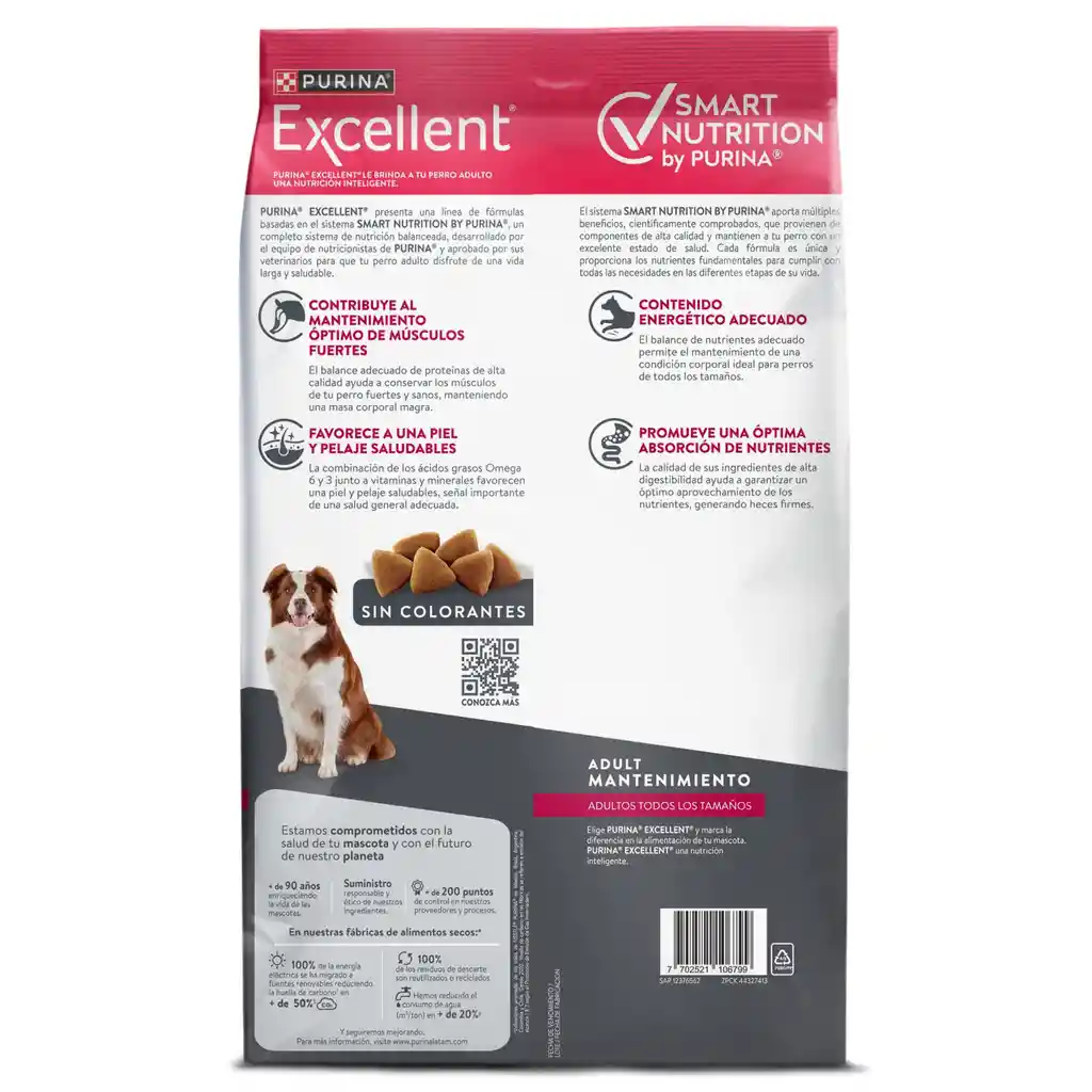 Comida para perros EXCELLENT ADULT Mantenimiento x 3 kg