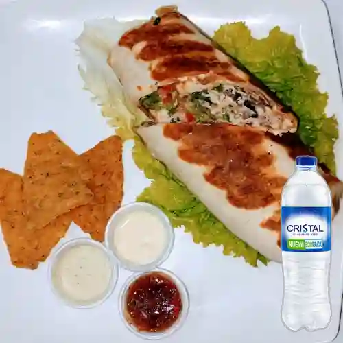 Combo Burrito de Pollo Gourmet +Cristal S/gas 600ml