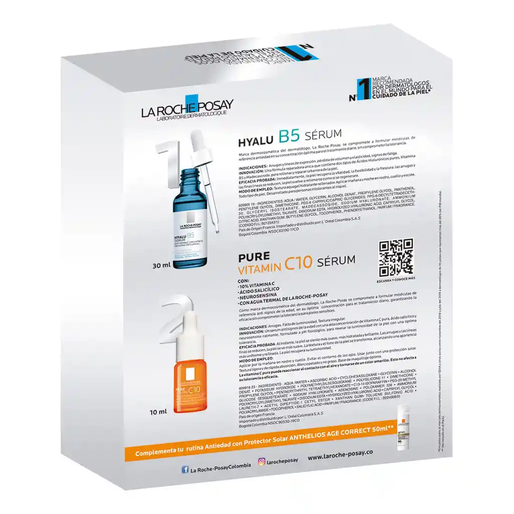  La Roche-Posay Kit Hyalu B5 Serum + Mini Pure Vitamin C10 