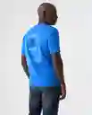 Camiseta Hombre Azul Talla M 842G000_AZU184051 Americanino