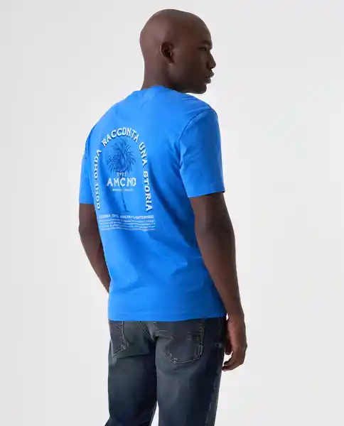 Camiseta Hombre Azul Talla M 842G000_AZU184051 Americanino