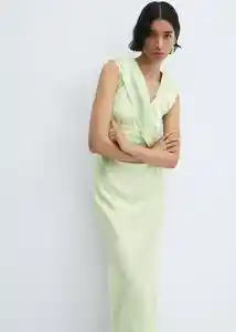 Vestido Lirio-A Verde Talla L Mujer Mango