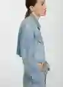 Chaqueta Cazadora Amaia Tejano Medio Talla L Mujer Mango