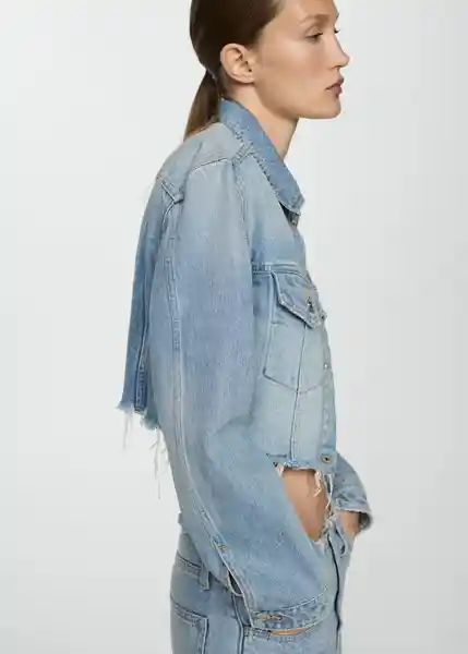 Chaqueta Cazadora Amaia Tejano Medio Talla L Mujer Mango