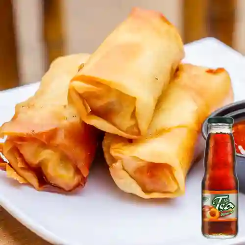 Combo Spring Rolls + Mr Tea Durazno 300 ml