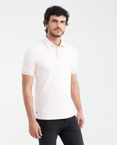 Camiseta Polo Contrast Details Rosa Cósmico Claro XS Chevignon
