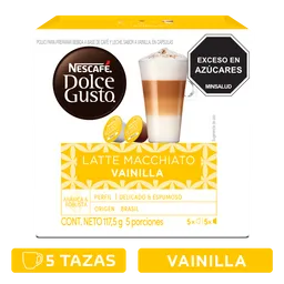 Cápsulas de Café NESCAFÉ DOLCE GUSTO Latte Macchiato Vainilla x 117,5g