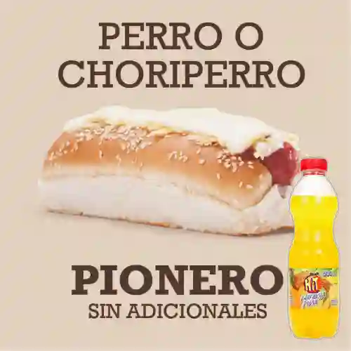 Perro Caliente/Choriperro Pionero +Hit Naranja Piña 500ml