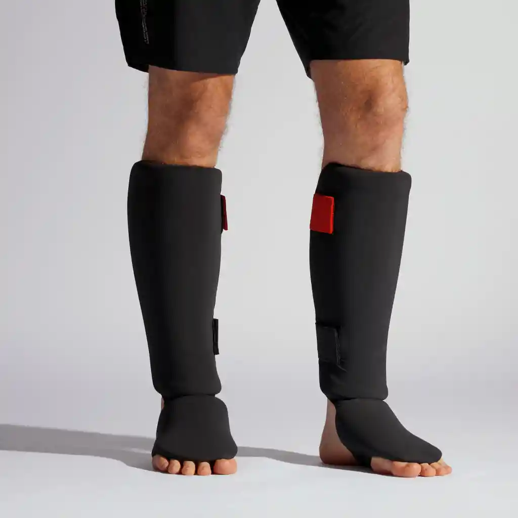 Canilleras Para Boxeo y Deportes de Combate Outshock 100 Negro