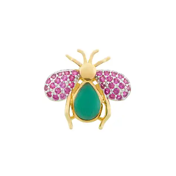 Senda Ear Cuff Abeja Real Verde y Fucsia